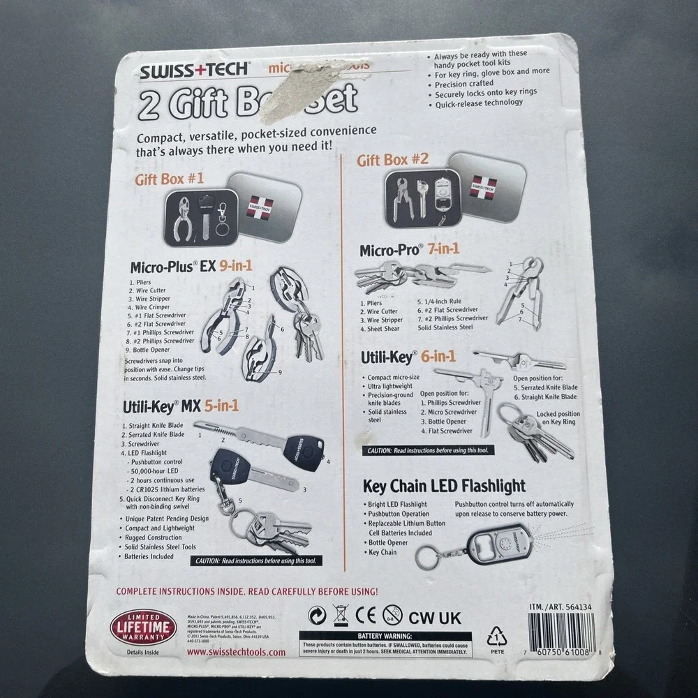 Swiss Tech 2 Gift Box Set Precision Pocket Sized Micro Multi Tools New In Box